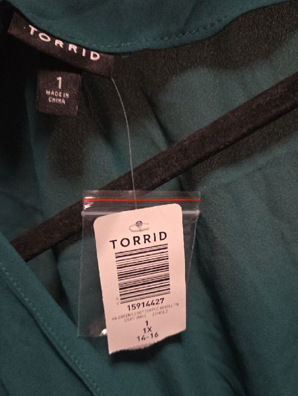 torrid Teal Knot-Front Midi Dress with Rolled Sleeves - Picture 5 of 8